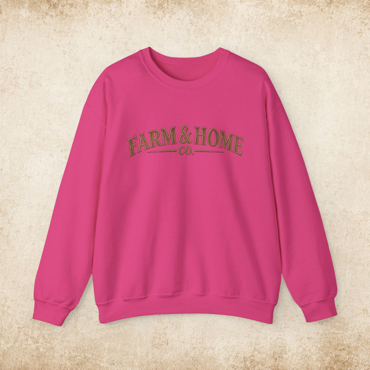Farm & Home Co. Crewneck Sweatshirt - Rustic Farmhouse Logo Pullover - farm&homeco