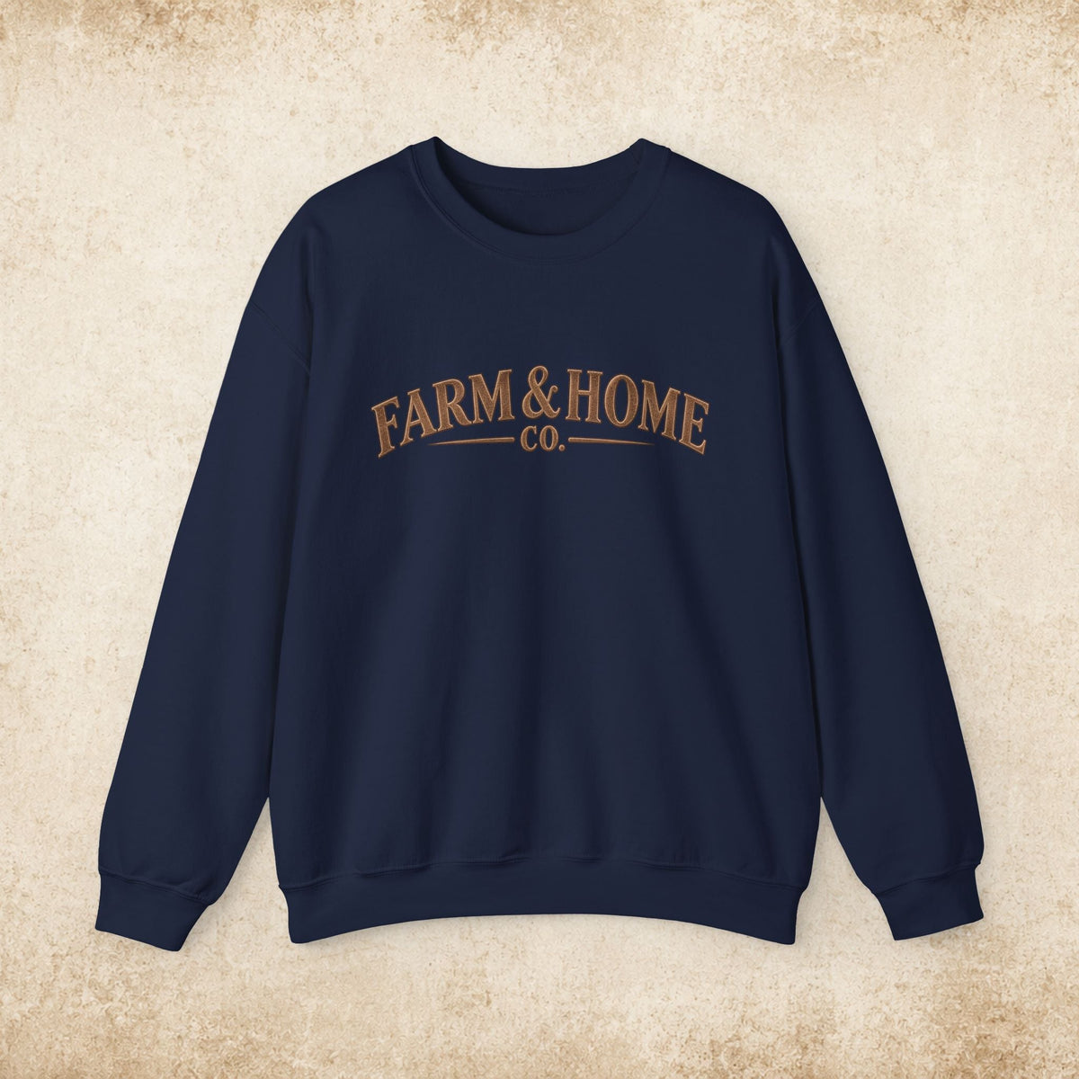 Farm & Home Co. Crewneck Sweatshirt - Rustic Farmhouse Logo Pullover - farm&homeco