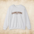 Farm & Home Co. Crewneck Sweatshirt - Rustic Farmhouse Logo Pullover - farm&homeco
