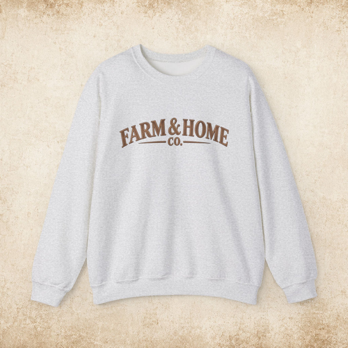 Farm & Home Co. Crewneck Sweatshirt - Rustic Farmhouse Logo Pullover - farm&homeco
