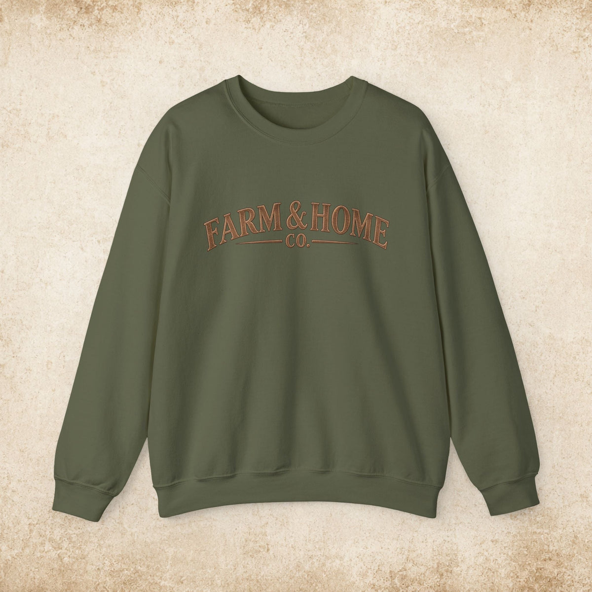 Farm & Home Co. Crewneck Sweatshirt - Rustic Farmhouse Logo Pullover - farm&homeco