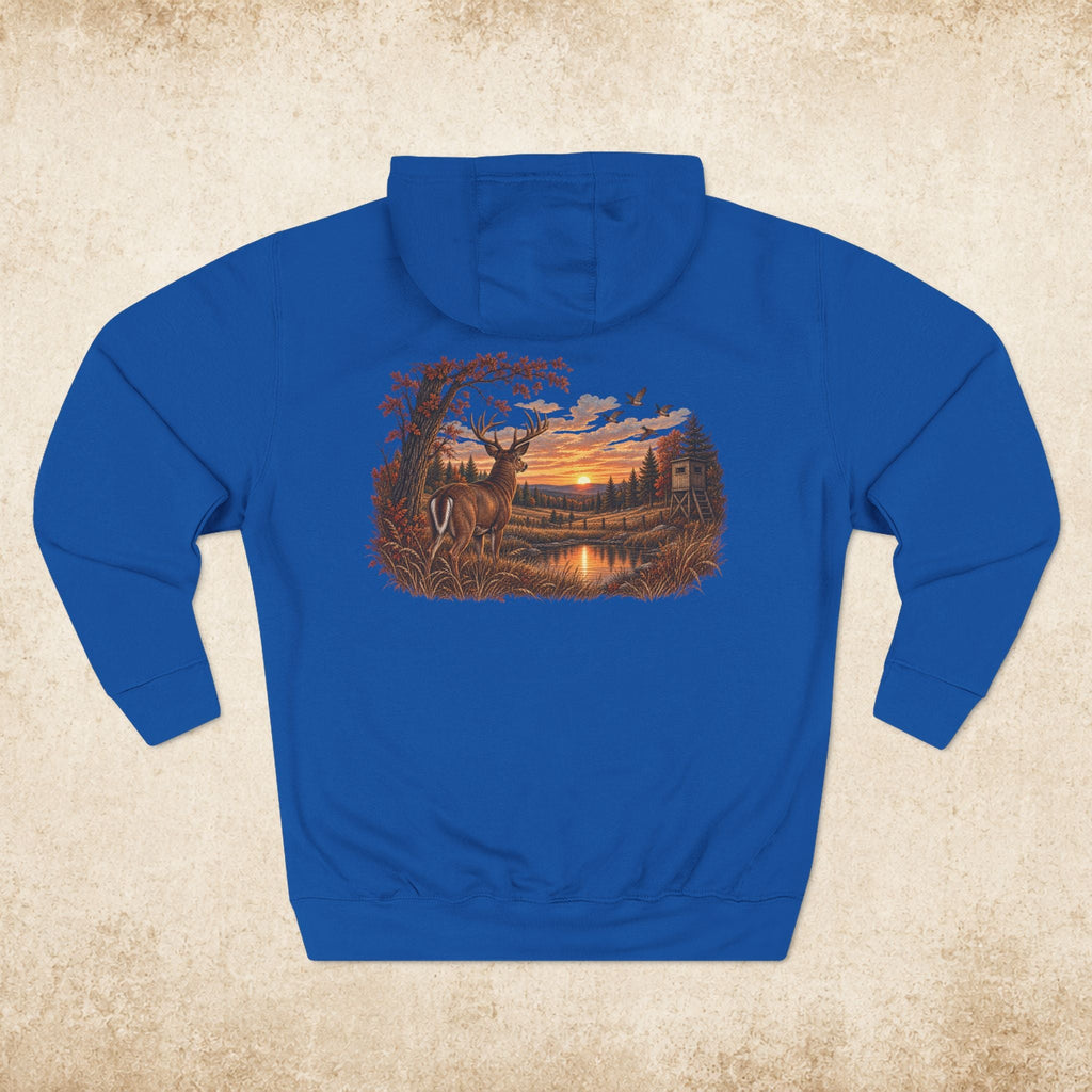 Hoodie — Rustic Deer Sunset Fleece Hoodie - farm&homeco