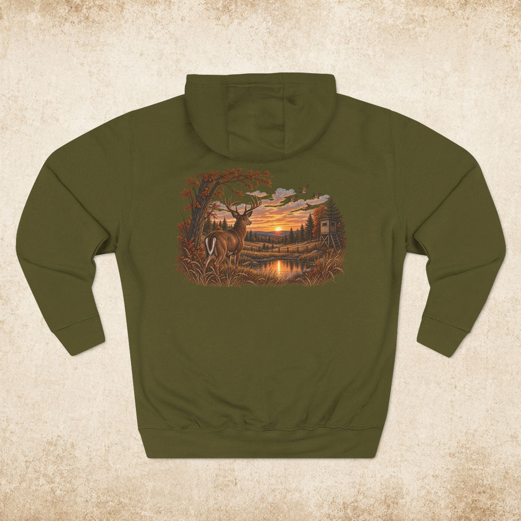 Hoodie — Rustic Deer Sunset Fleece Hoodie - farm&homeco