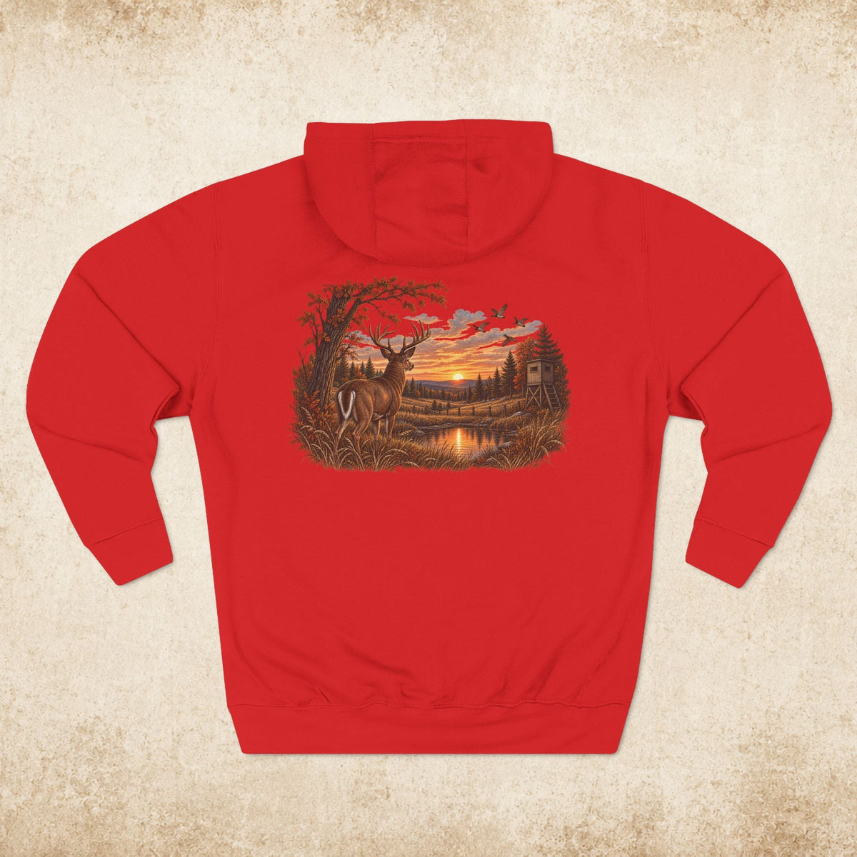 Hoodie — Rustic Deer Sunset Fleece Hoodie - farm&homeco