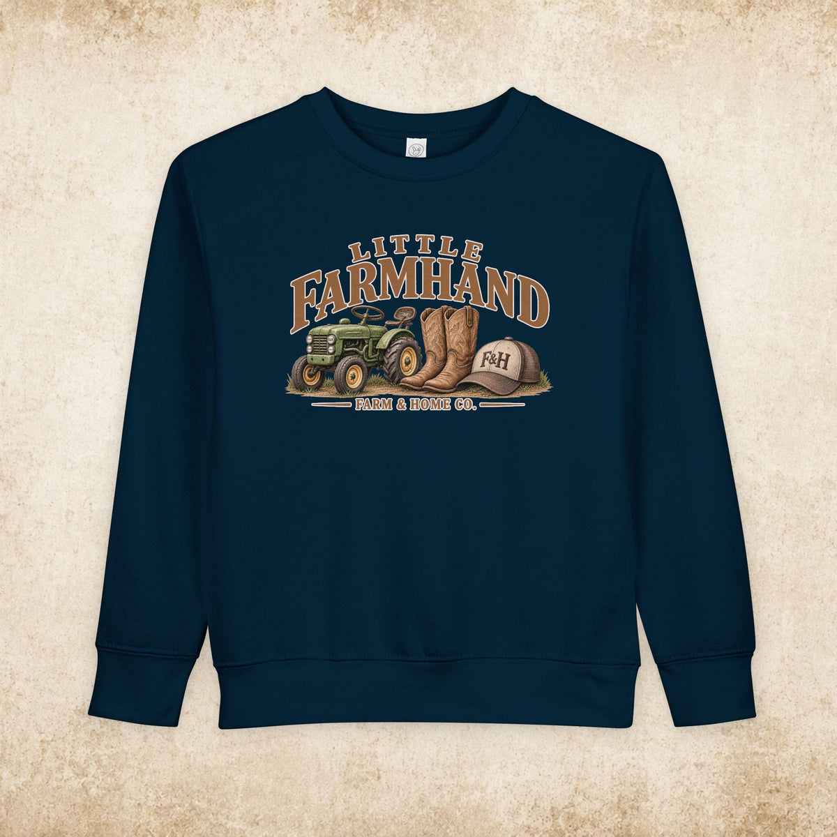 Little Farmhand Toddler Sweatshirt – Vintage Tractor & Boots Kids Pullover - farm&homeco