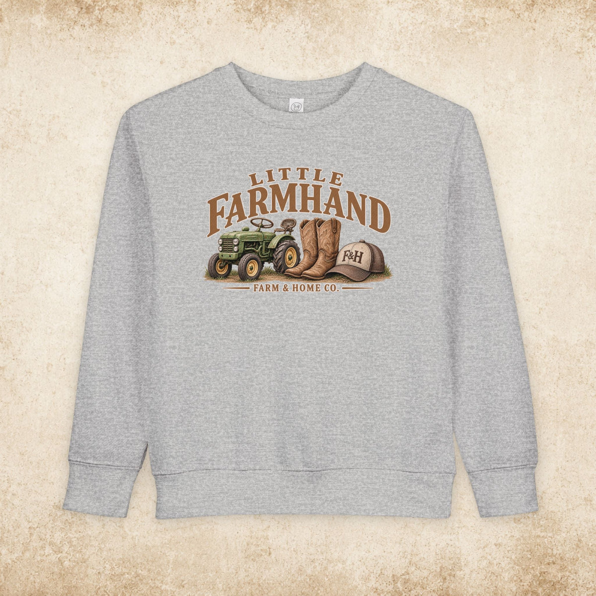 Little Farmhand Toddler Sweatshirt – Vintage Tractor & Boots Kids Pullover - farm&homeco