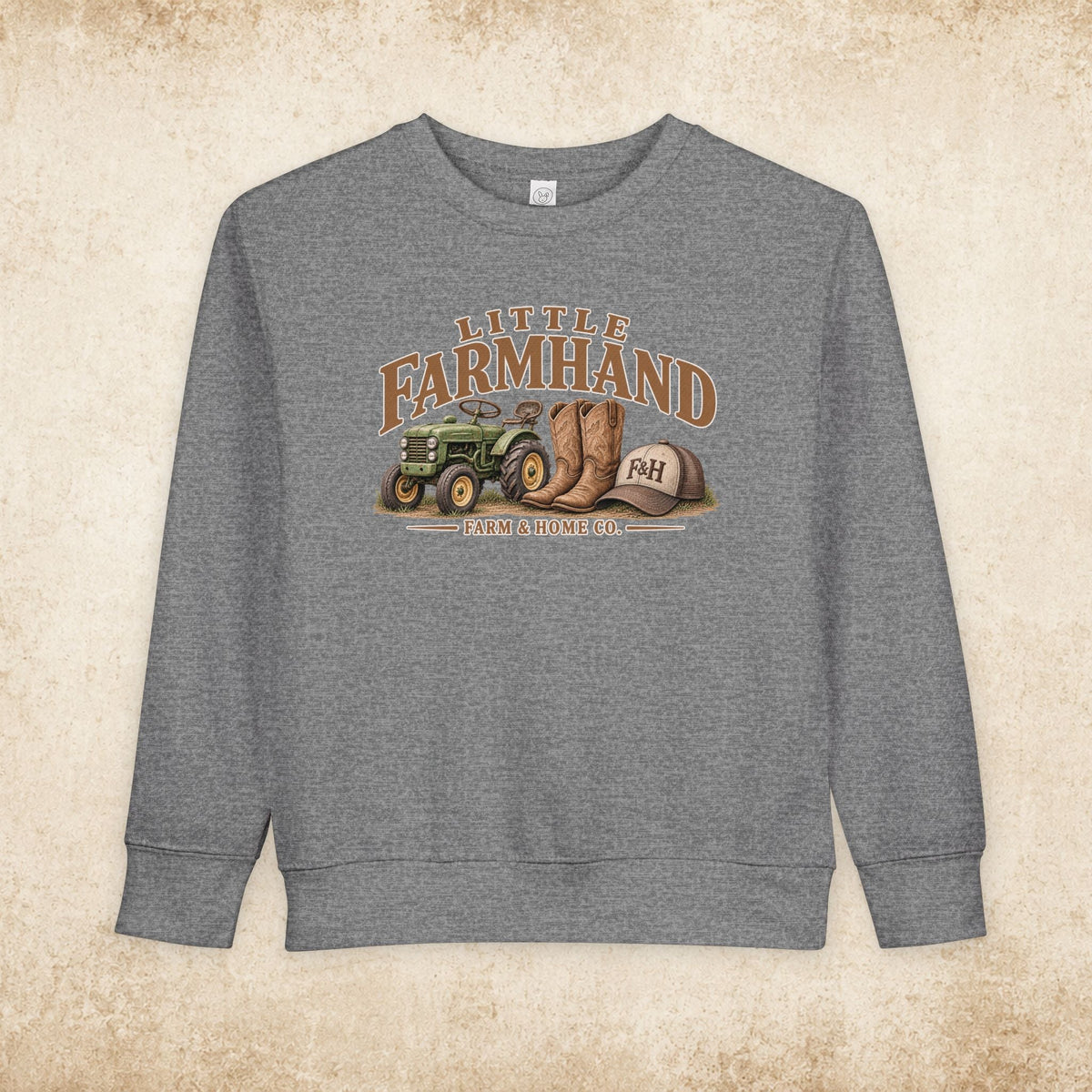 Little Farmhand Toddler Sweatshirt – Vintage Tractor & Boots Kids Pullover - farm&homeco