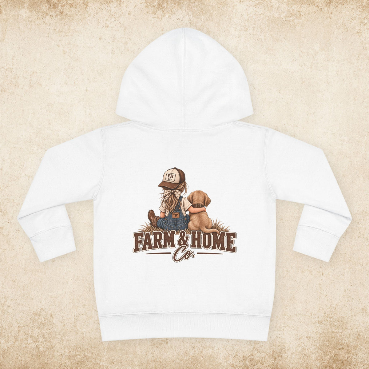 Toddler Hoodie — Farm & Home Co. Kids Pullover with Girl and Puppy Graphic - farm&homeco