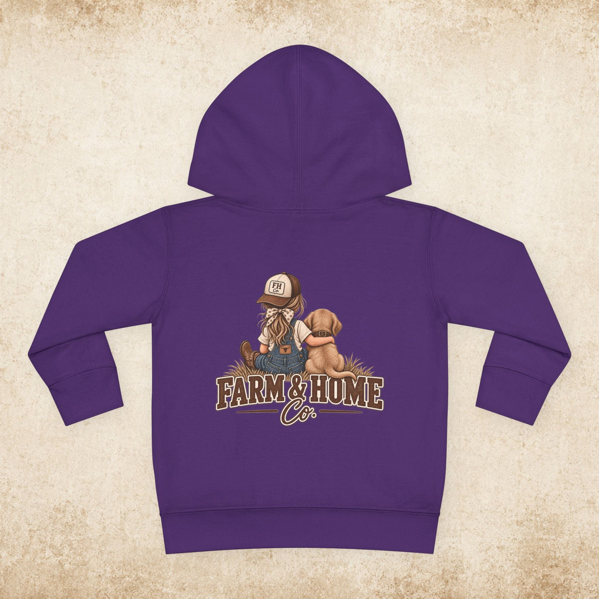 Toddler Hoodie — Farm & Home Co. Kids Pullover with Girl and Puppy Graphic - farm&homeco